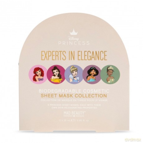 Mad Beauty Disney Princess Kolekcja masek kosmetycznych w płachcie 5 x 25 ml