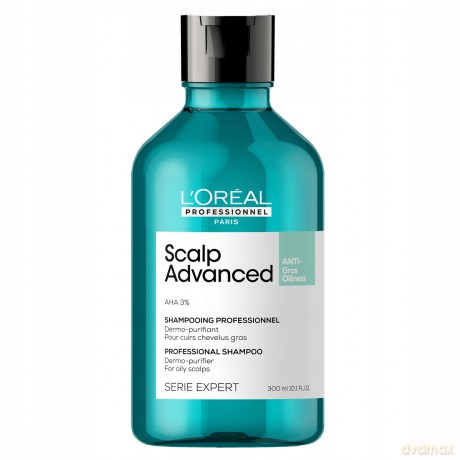 L´Oréal Professionnel Cleansing shampoo for oily scalp Scalp Advanced (Anti Oiliness Dermo Purifier Shampoo) - Volume: 300 ml