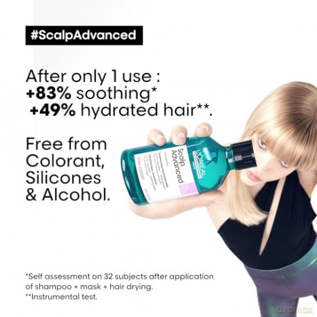 L´Oréal Professionnel Shampoo for sensitive scalp Scalp Advanced Anti-Discomfort Dermo (Regulator Shampoo) - Volume: 300 ml