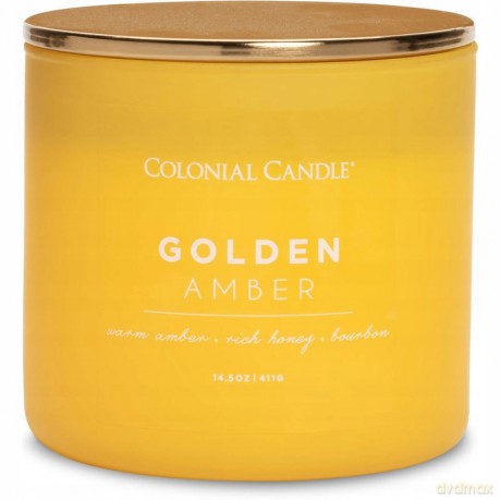 Świeca tradycyjna sojowa Golden Amber Colonial Candle 411 g 1 szt.