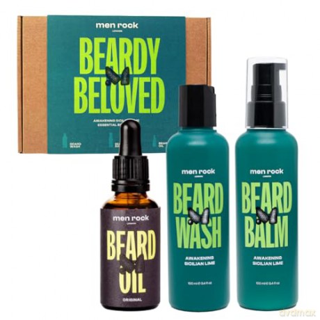 Men Rock London Dárková sada péče o vousy Sicilian Lime (Beard Care Gift Set)