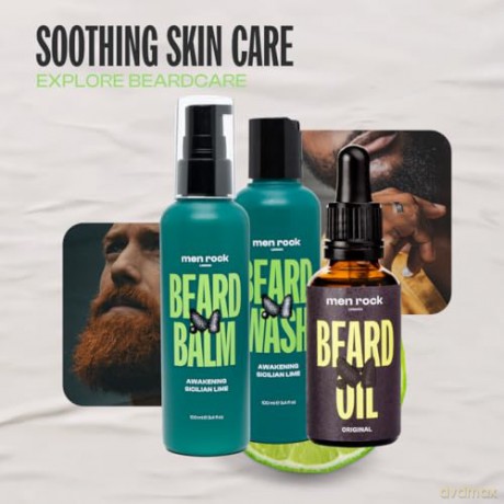 Men Rock London Dárková sada péče o vousy Sicilian Lime (Beard Care Gift Set)