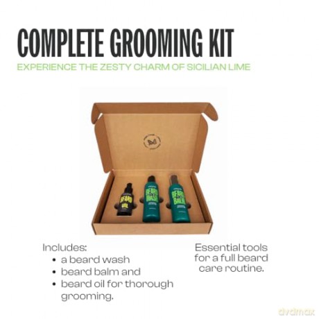 Men Rock London Dárková sada péče o vousy Sicilian Lime (Beard Care Gift Set)