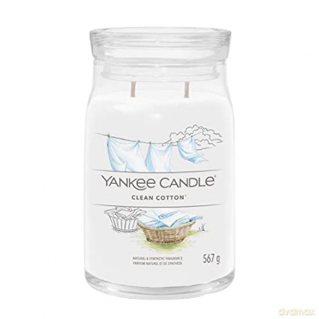 Yankee Candle Aromatic candle Signature large glass Clean Cotton 567 g