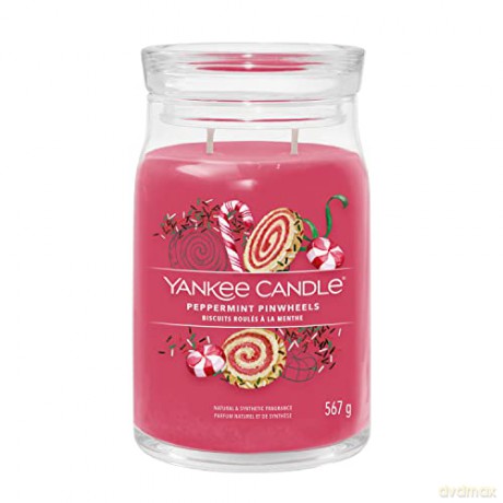 Yankee Candle Aromatic candle Signature glass large Peppermint Pinwheels 567 g