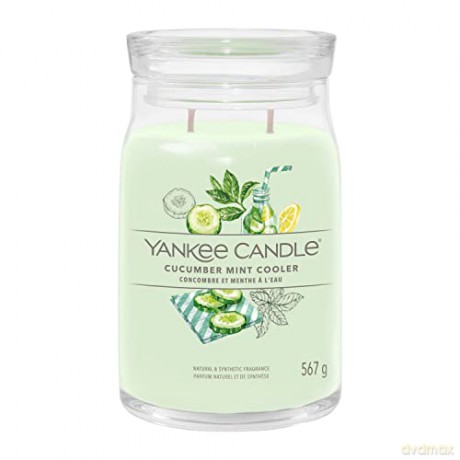 Yankee Candle Aromatic candle Signature large glass Cucumber Mint Cooler 567 g