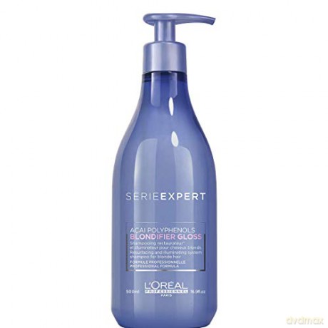L´Oréal Professionnel Regenerating and Brightening Shampoo for Blonde Hair Expert Blondifier Series (Gloss Shampoo) - Volume: 500 ml