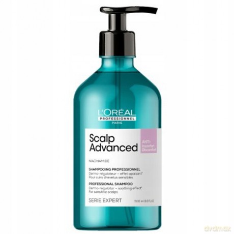 L´Oréal Professionnel Shampoo for sensitive scalp Scalp Advanced Anti-Discomfort Dermo (Regulator Shampoo) - Volume: 500 ml
