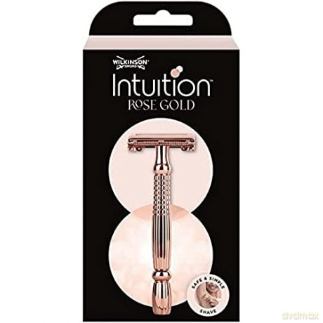 Wilkinson Sword Women´s metal razor Intuition Double Edge Rose Gold (Razor) + 10 blades