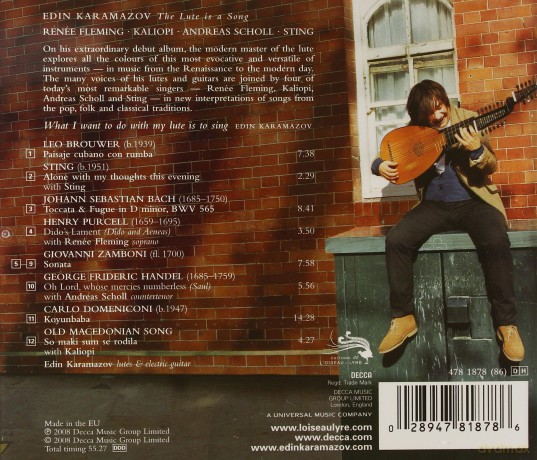 Edi Karamazov: The Lute Is A Song (Polska Cena!!!) [CD]