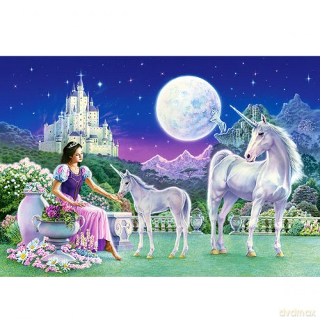 CASTOR 500 Księżniczka i Jednorożec 51632-1 [PUZZLE]