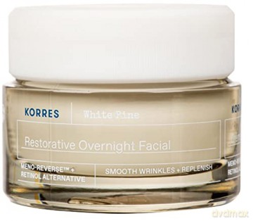 Korres Night filling facial cream for dry and mature skin White Pine (Restorative Overnight Facial Cream) 40 ml