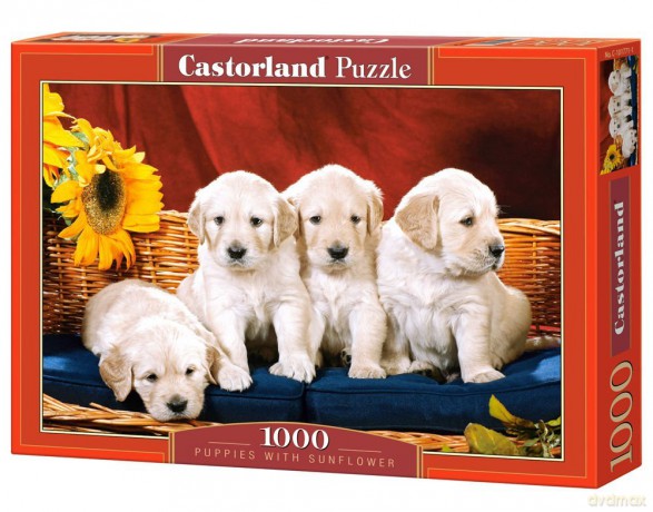 CASTOR 1000 Pieski ze Słonecznikiem 101771 [PUZZLE]