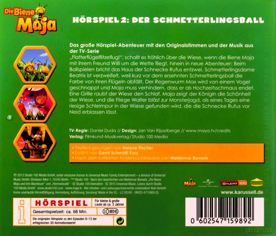 Die Biene Maja: 02: Der Schmetterlingsball [CD]