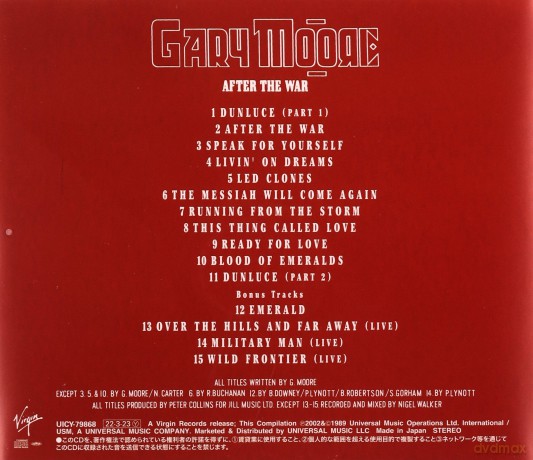 Gary Moore: After The War [CD]