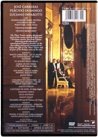 Carreras, Jose: Carreras/Domingo/Pavarotti - Weihnachten mit den 3 Tenören [DVD]
