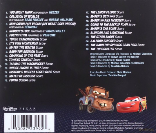 Cars 2 soundtrack [CD]
