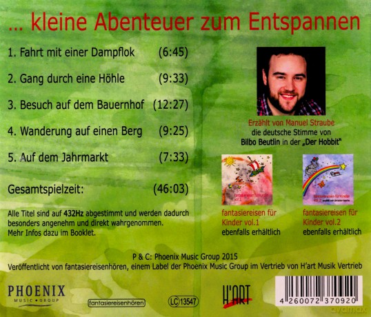 Fantasiereisenhören (gesprochen von Manuel Straube der Stimme von Bilbo Beutlin in 'Der Hobbit')): Fantasiereisen für Kinder 3 [CD]