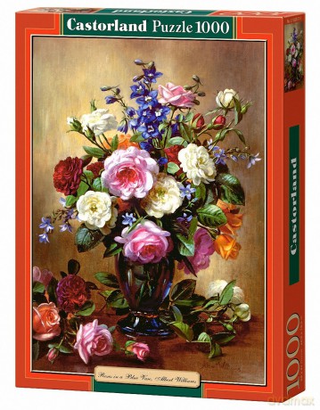 CASTOR 1000 Copy - Róże w Niebieskim Wazonie 102617 [PUZZLE]