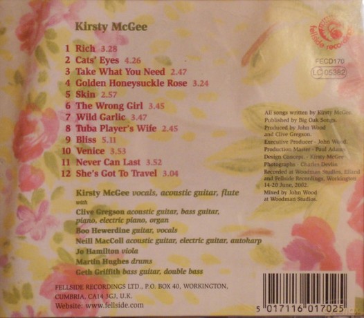 Kirsty McGee: Honeysuckle [CD]