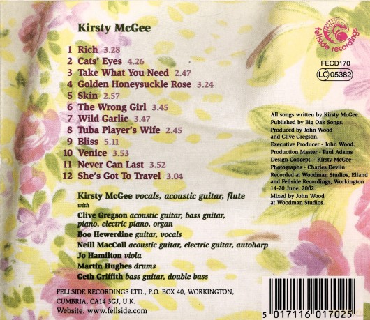 Kirsty McGee: Honeysuckle [CD]