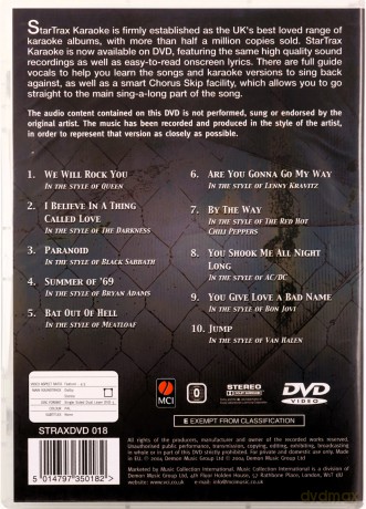Karaoke: Karaoke - Rock Anthems [DVD]