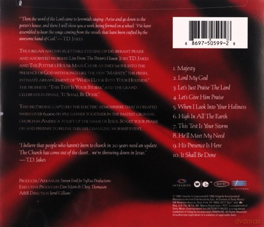 Jakes T.D.: Live from the Potter's House [CD]