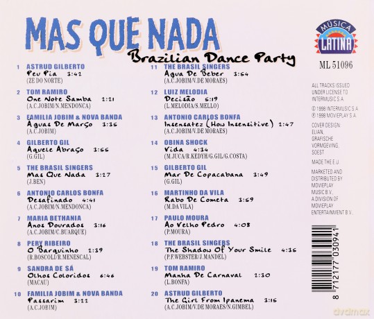 Mas Que Nada Brasilian Dance Party [CD]