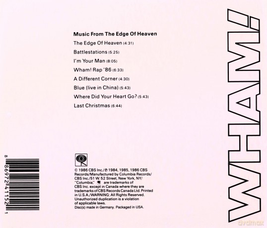 Wham!: Music from the Edge of Heaven [CD]