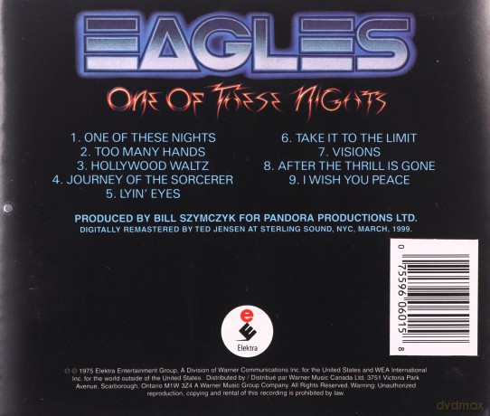 Eagles: One of These Nights [CD]