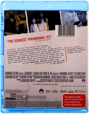 Paranormal Activity The Marke: Paranormal Activity: The Marked Ones [Blu-Ray]