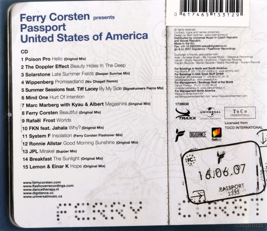 Ferry Corsten: Passport: United States of America [CD]
