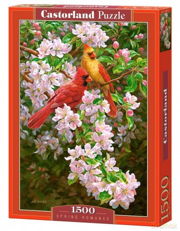 CASTOR 1500 Romantyczna wiosna papug 150977 [PUZZLE]