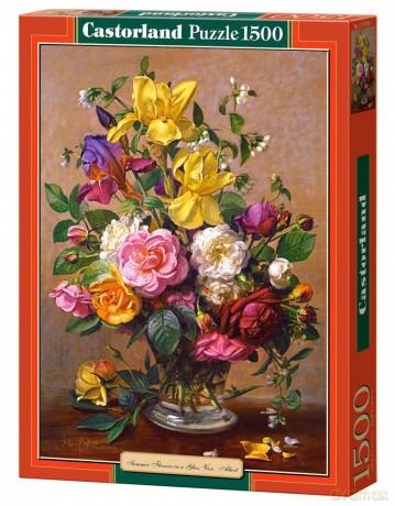 CASTOR 1500 Letnie kwiaty w szklanym 151028 [PUZZLE]