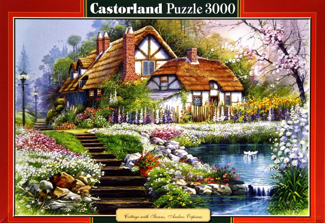CASTOR 3000 Domek z łabędziami 300327 [PUZZLE]