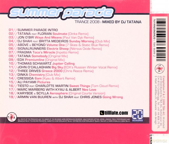 Summerparade Trance 2008 [CD]