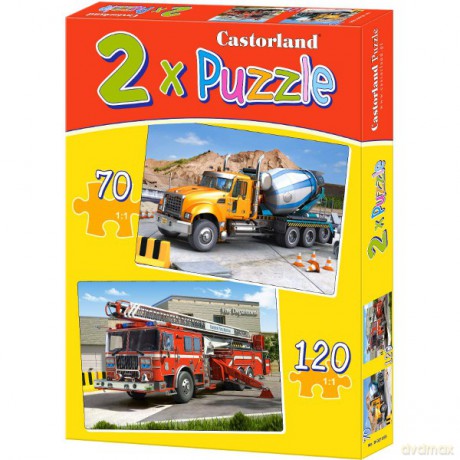 CASTOR 2w1 70+120 Betoniarka i Straż Pożarna 021055 [PUZZLE]