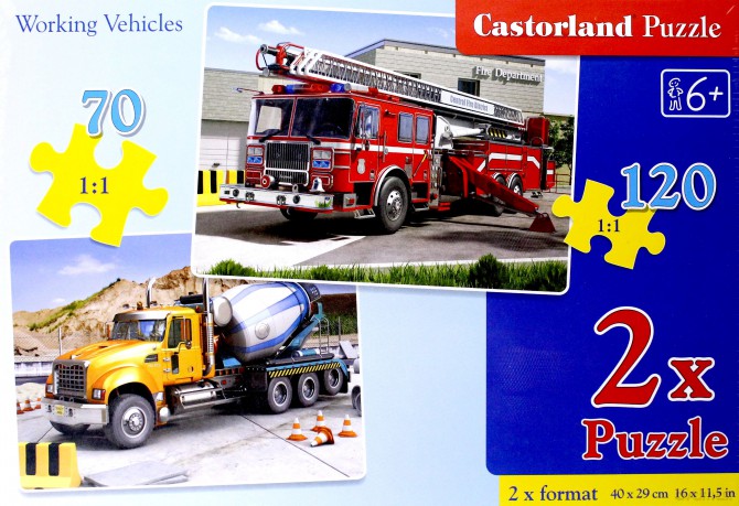 CASTOR 2w1 70+120 Betoniarka i Straż Pożarna 021055 [PUZZLE]