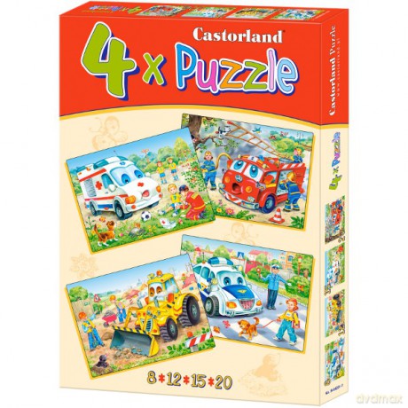 CASTOR 4w1 8+12+15+20 Samochody (04201) [PUZZLE]
