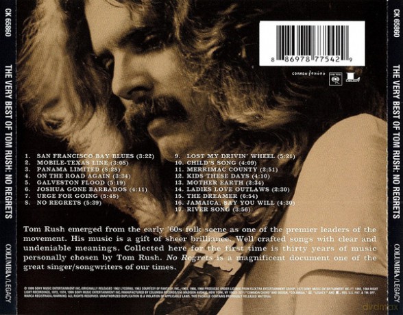Tom Rush: Very Best of Tom Rush: No Regr [CD]