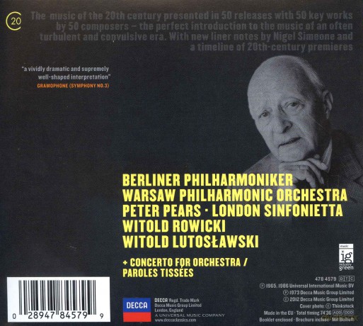 Witold Lutosławski: Lutosławski:Symphony 3 (20C) (ecopack) [CD]