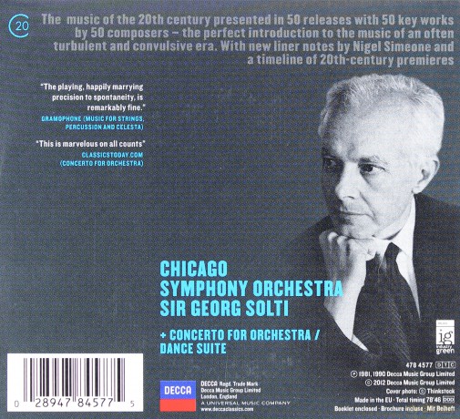 Georg Solti: Bartok:Music For Strings (20C) (ecopack) [CD]