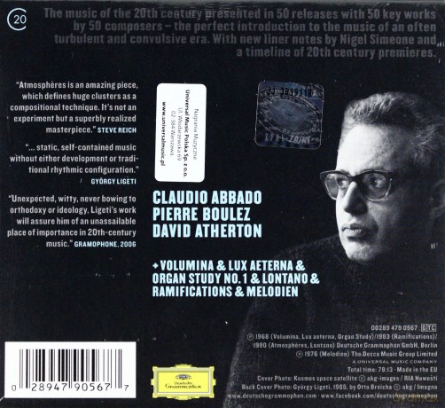Ligeti:Atmospheres (20C) [CD]
