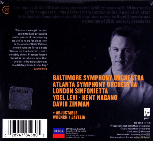Zinman: Torke:Color Music (20C) (ecopack) [CD]