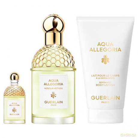 Guerlain Aqua Allegoria Nerolia Vetiver - Woda toaletowa 75 ml (plnitelná) + balsam 75 ml + Woda toaletowa 7,5 ml