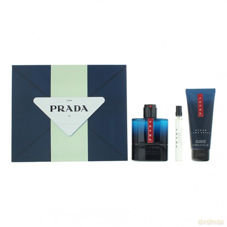 Prada Luna Rossa Ocean - Woda toaletowa 100 ml + źel pod prysznic 100 ml + Woda toaletowa 10 ml