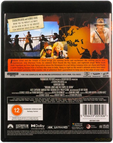 Indiana Jones And The Temple Of Doom (Indiana Jones i Świątynia Przeznaczenia) [Blu-Ray 4K]+[Blu-Ray]