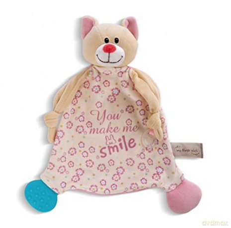 My First NICI Przytulanka pocieszyciel kot z gryzakiem  25x25 cm