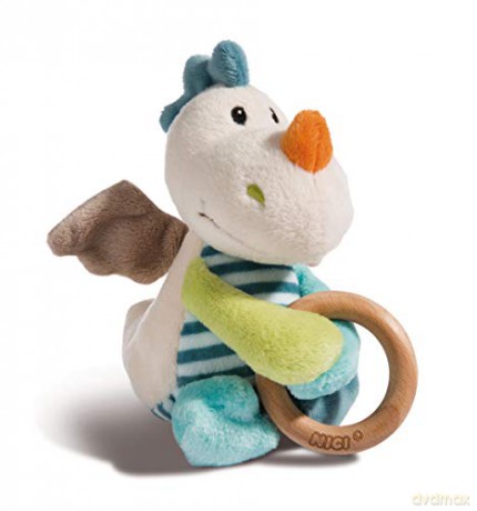 My First NICI chwytak z drewnianym gryzakiem i dzwoneczkiem smok Dragilu 15 cm