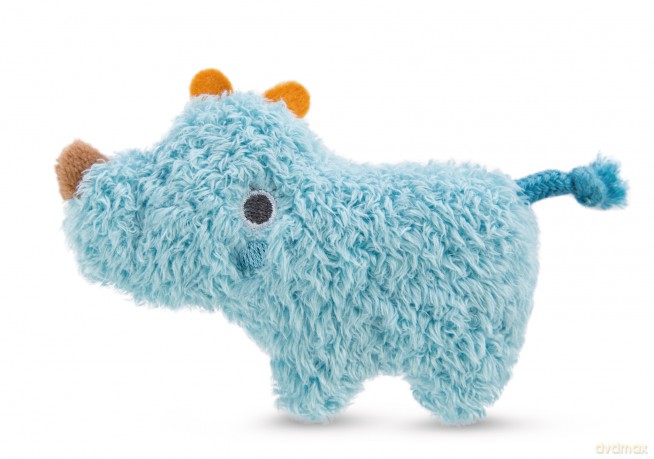 My First NICI Zestaw 2 muślinowych chusteczek z maskotką nosorożec